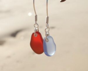 handcrafted sea glass earring