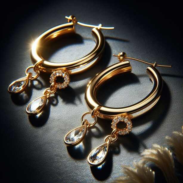 hoop dangle earrings