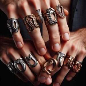 mens horseshoe rings 1