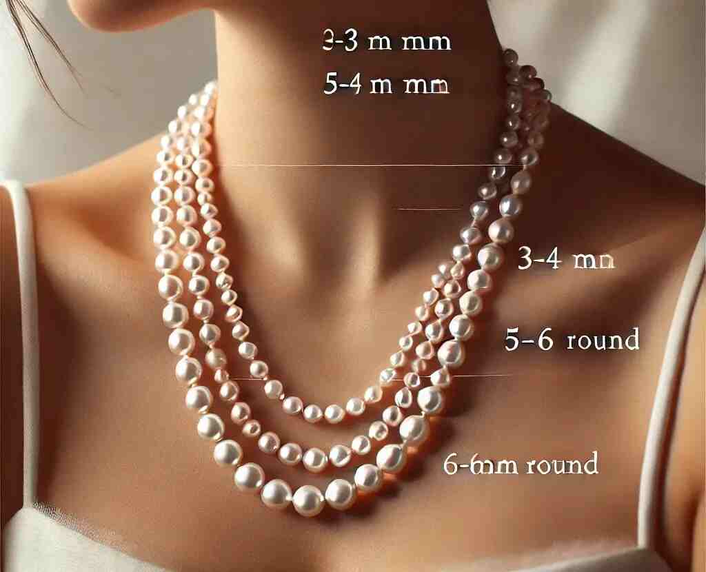 Real pearls sizes