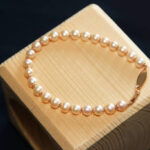 women's jewelry bracelet made of white round a pearls