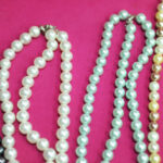 pink pink pearl necklaces