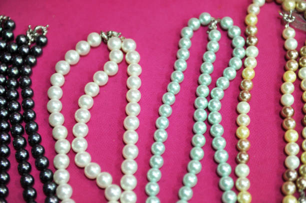 pink pink pearl necklaces