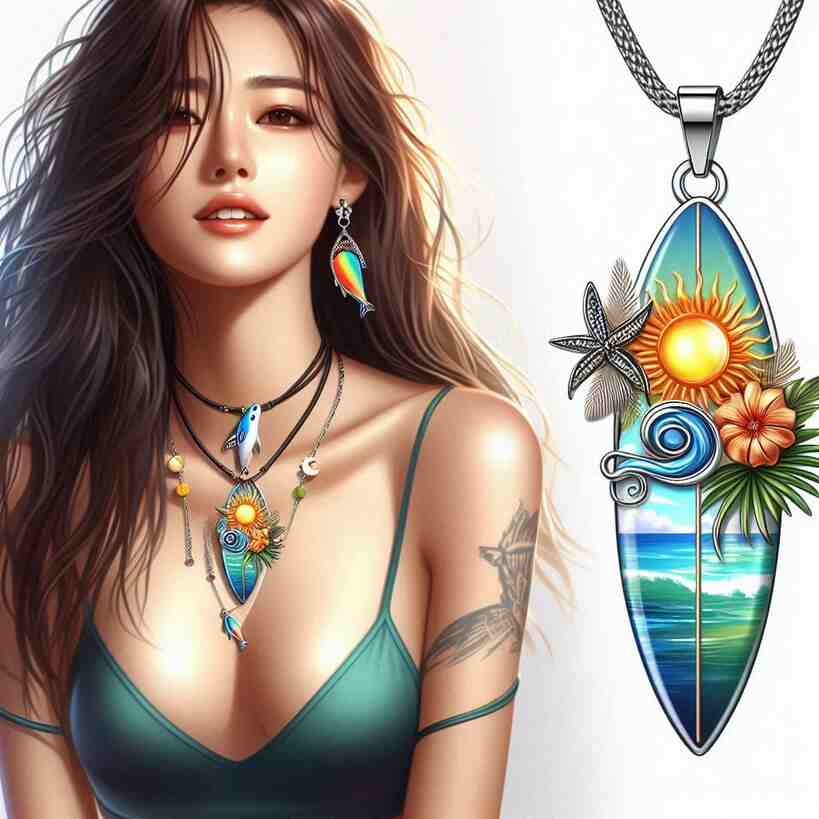 Surfer necklaces for beautiful women's 