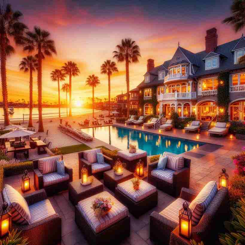 Boutique Hotels Newport Beach in sunset 🌇