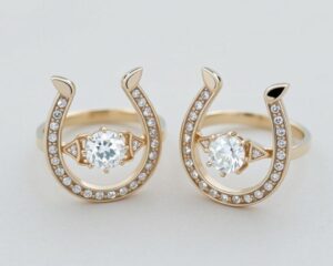 Dimond horseshoe nipple rings