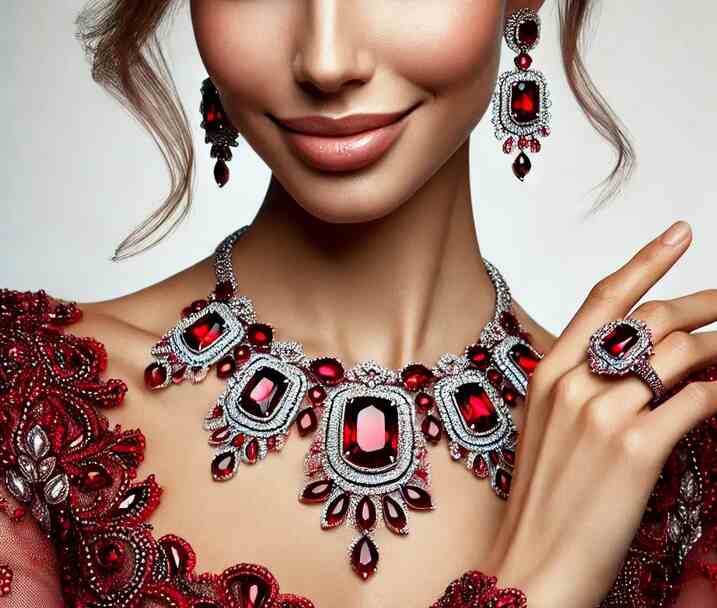 Red Ruby And Pearl Jewelry